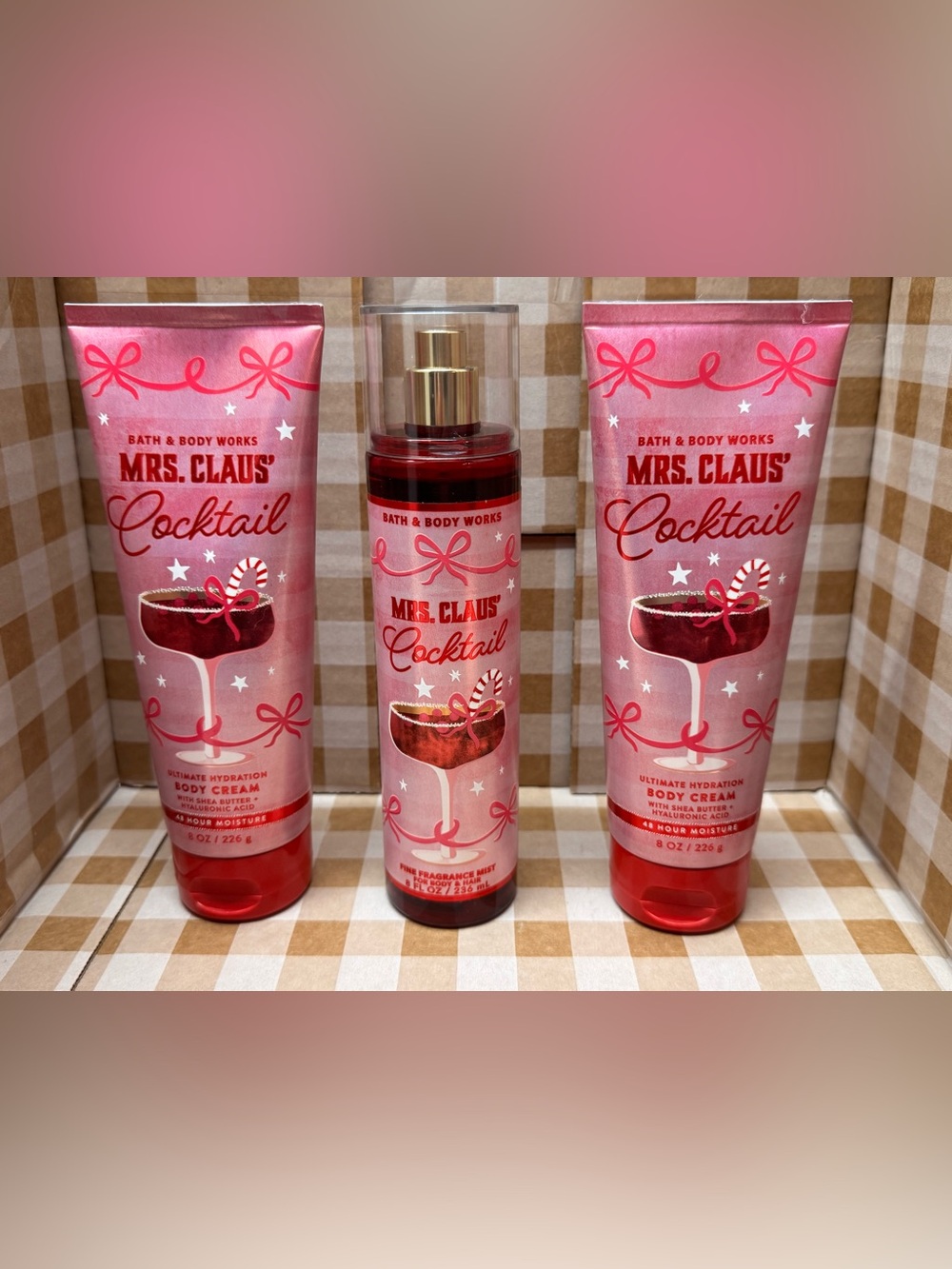 NEW B&BW Mrs. Claus’ Cocktail (2) Body Creams and Fragrance Mist Set